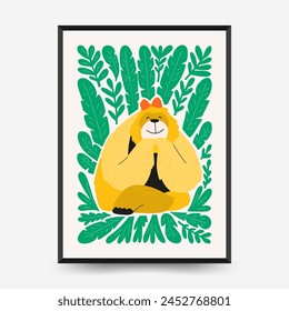 Abstract Childrens Room posters template. Modern trendy Kids minimal style. Hand drawn design for wallpaper, wall decor, print, postcard, cover, template, banner. 