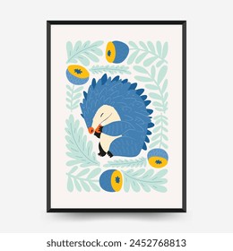 Abstract Childrens Room posters template. Modern trendy Kids minimal style. Hand drawn design for wallpaper, wall decor, print, postcard, cover, template, banner. 