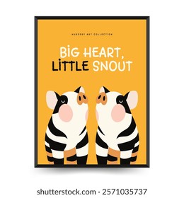 Abstract Childrens Room posters template with animals. Modern trendy Kids minimal style. Hand drawn design for wallpaper, wall decor, print, postcard, cover, template, banner. 