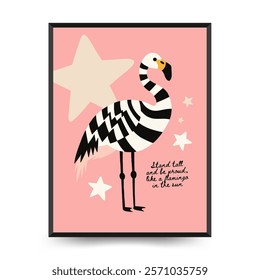 Abstract Childrens Room posters template with animals. Modern trendy Kids minimal style. Hand drawn design for wallpaper, wall decor, print, postcard, cover, template, banner. 