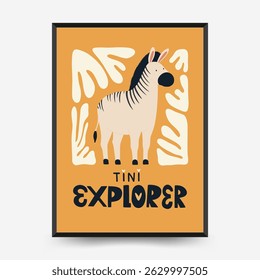 Abstract Childrens Room posters template. Modern trendy Kids minimal style. Hand drawn design for wallpaper, wall decor, print, postcard, cover, template, banner. 