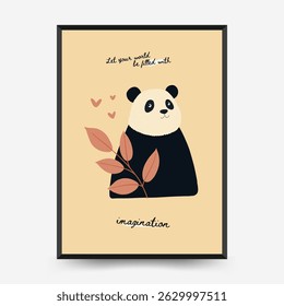 Abstract Childrens Room posters template. Modern trendy Kids minimal style. Hand drawn design for wallpaper, wall decor, print, postcard, cover, template, banner. 