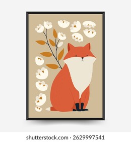 Abstract Childrens Room posters template. Modern trendy Kids minimal style. Hand drawn design for wallpaper, wall decor, print, postcard, cover, template, banner. 