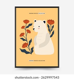 Abstract Childrens Room posters template. Modern trendy Kids minimal style. Hand drawn design for wallpaper, wall decor, print, postcard, cover, template, banner. 