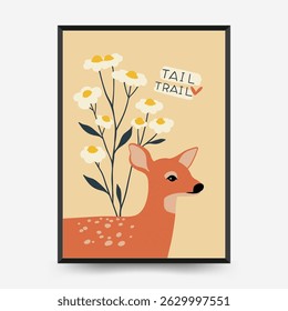 Abstract Childrens Room posters template. Modern trendy Kids minimal style. Hand drawn design for wallpaper, wall decor, print, postcard, cover, template, banner. 