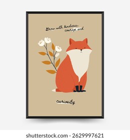 Abstract Childrens Room posters template. Modern trendy Kids minimal style. Hand drawn design for wallpaper, wall decor, print, postcard, cover, template, banner. 