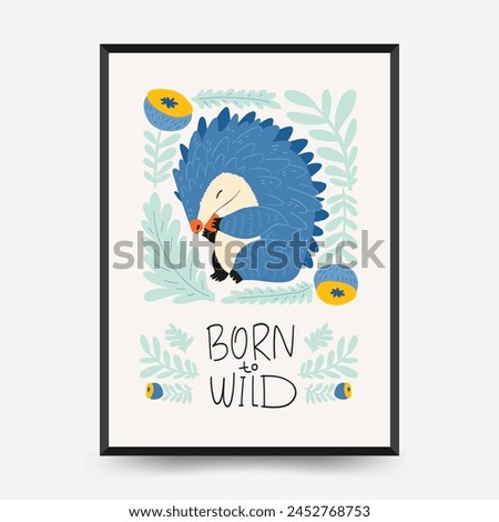 Abstract Childrens Room posters template. Modern trendy Kids minimal style. Hand drawn design for wallpaper, wall decor, print, postcard, cover, template, banner. 