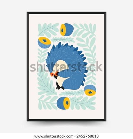 Abstract Childrens Room posters template. Modern trendy Kids minimal style. Hand drawn design for wallpaper, wall decor, print, postcard, cover, template, banner. 
