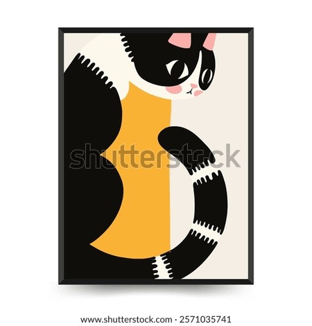 Abstract Childrens Room posters template with animals. Modern trendy Kids minimal style. Hand drawn design for wallpaper, wall decor, print, postcard, cover, template, banner. 