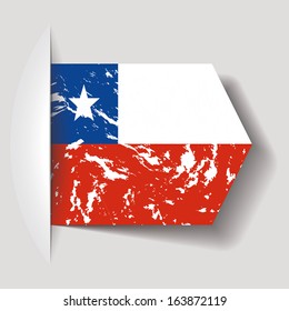 abstract Chile flag on a white background