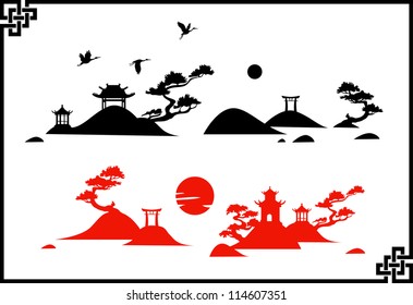 Abstract chines landscapes