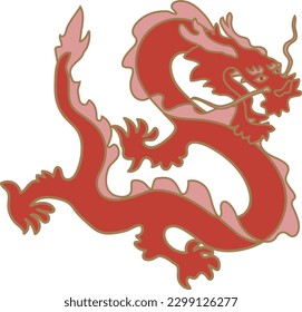 Abstract Chinese dragon can be used for printing t-shirt printing etc.