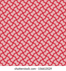 Abstract chinese geometric pattern wallpaper. Vector illustration for oriental design. Red and white colors. Seamless background.