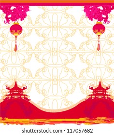 abstract Chinese landscape background