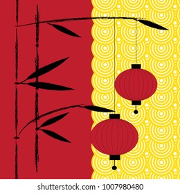 abstract chinese new year background vector design