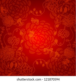 abstract chinese new year background vector design