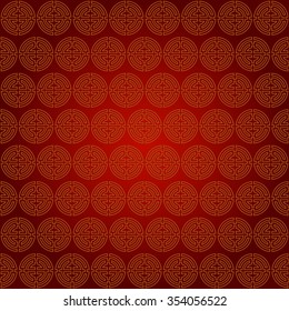 abstract chinese new year background vector design in red and gold