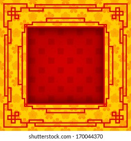 Abstract Chinese new year vector design / Modern chinese new year pattern vector design 