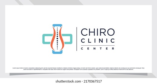 Abstract chiro clinic massage logo design inspiration with creative element Premium Vector