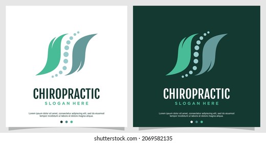 Abstract chiropractic logo creative design Premium Vector