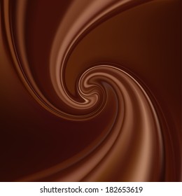 Abstract Chocolate Background, Brown Drapery Silk, Mesh Vector Illustration