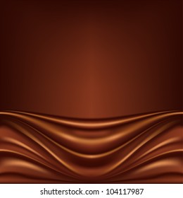 Abstract chocolate background, brown abstract satin, mesh vector illustration