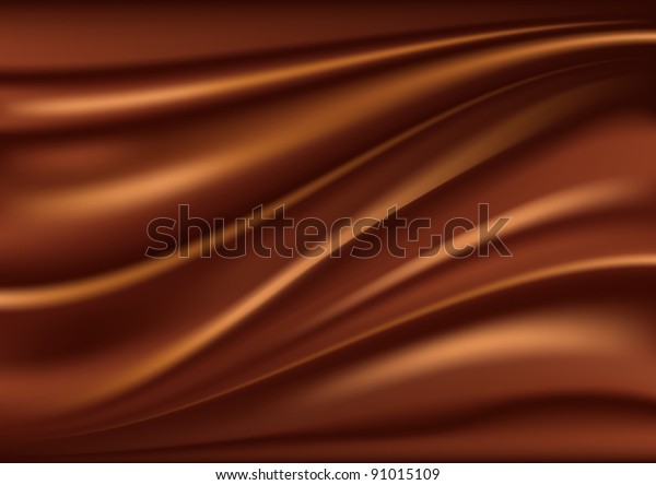抽象的なチョコレート背景 茶色の抽象的サテン メッシュベクターイラスト のベクター画像素材 ロイヤリティフリー