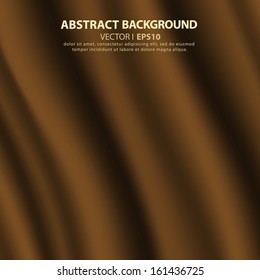 Abstract chocolate background. Drapery Textile Background. Vector EPS 10 illustration.