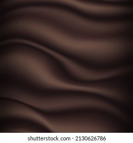 Abstract chocolate background. Illustration chocolate backdrop wavy. Vector illustration