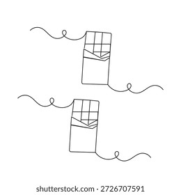 Ilustração de vetor de barra de chocolate abstrata
