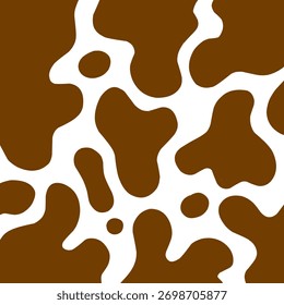 Abstract chocolate blob isolated in white background