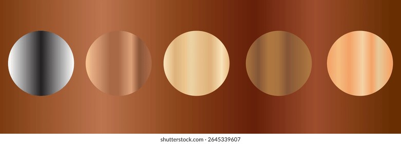 Abstraktes schokoladenbraunes Farbverlauf-Poster-Set mit Streifen-Textur, glühenden Neonlichtern, Schatten Gradation Hintergrund. Ästhetische Kaffee Farbe Tapete mit Kopienraum. Vintage glänzend dekoriert Textur