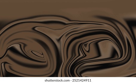 Abstract chocolate coffee texture, bright liquid colors. Metallic flowing background.	