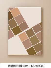 Abstract chocolate design templates. Brochures unusual brown shapes style. Vintage frames and backgrounds. Vector Illustration.