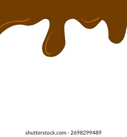 Ilustración de borde de goteo de chocolate Abstractas