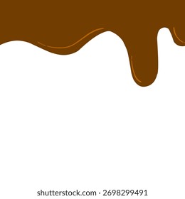 Ilustración de borde de goteo de chocolate Abstractas