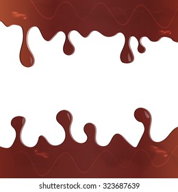 Abstract chocolate dripping text layout for any design project