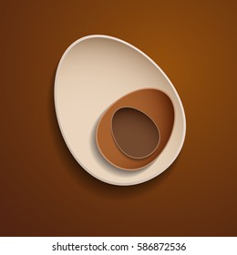 Abstract chocolate easter eggs. EPS10 vector.