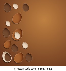 Abstract chocolate easter eggs. EPS10 vector.