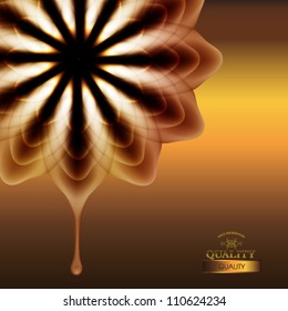 Abstract chocolate flower