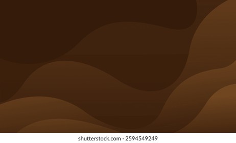 Abstract chocolate fluid wave background, vector design. Modern dynamic wallpaper. Template banner background for sales, ads, events, business, websites, pages and others