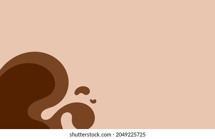 abstract chocolate splash backgrounds. hand drawn doodle objects. minimalist modern trendy vector illustrations. Every background is isolated. Pastel colors