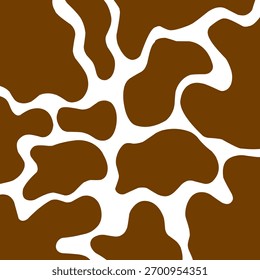 Abstract chocolate splash and drip background with fluid brown organic shapes.