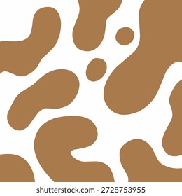Fondo Abstractas de chapoteo y goteo de chocolate con Formas orgánicas marrones fluidas.	