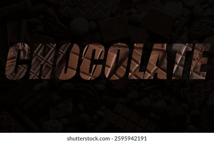 Abstract Chocolate Text Effect Design 