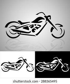 Abstract Chopper Motorcycle Art