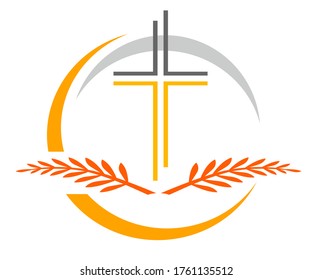abstract christian graphic with cross