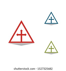 Abstract Christian logo design vector cross logo template / download symbol design cross vector symbol