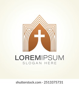 Abstract Christian logo vector modern template