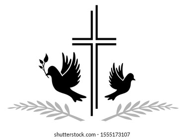 abstract christian memorial vector illustration